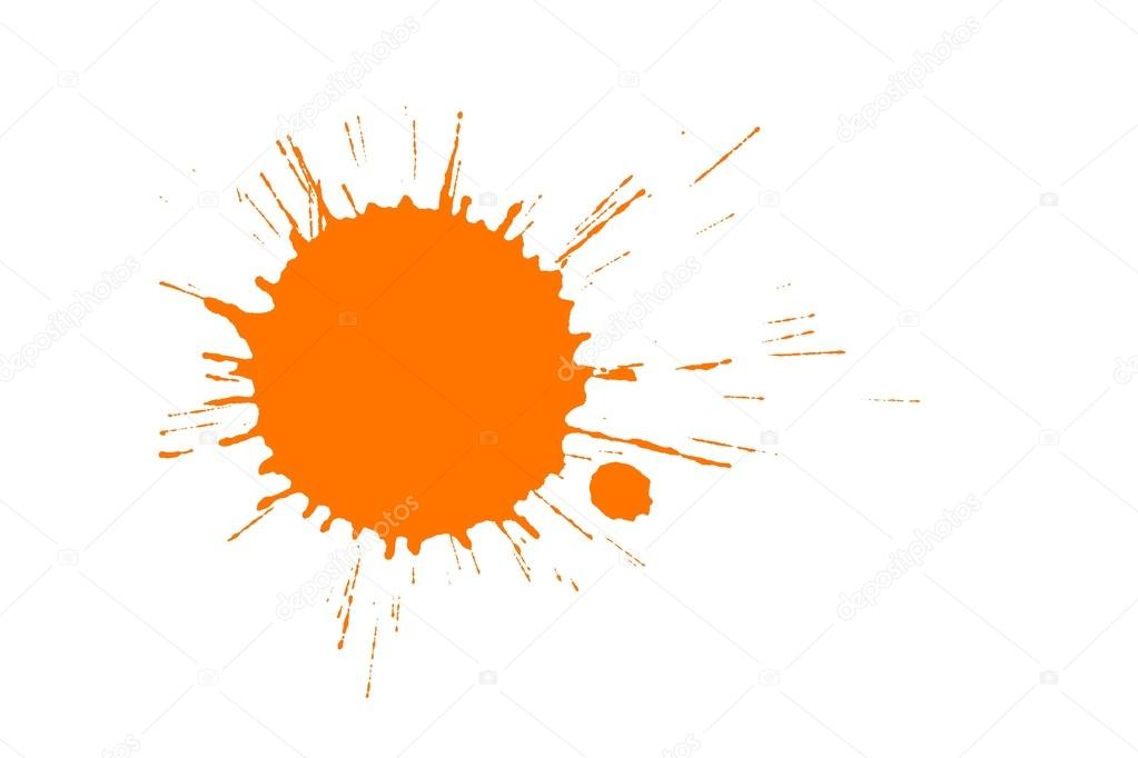 Orange paint splash
