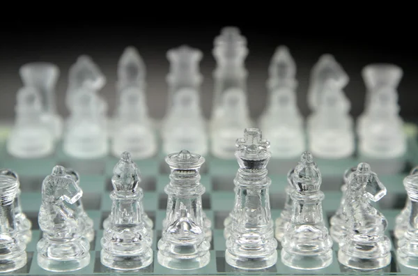 ガラスのチェス — ストック写真