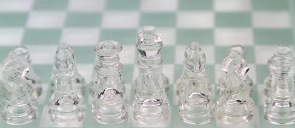 Skleněné šachy — Stock fotografie