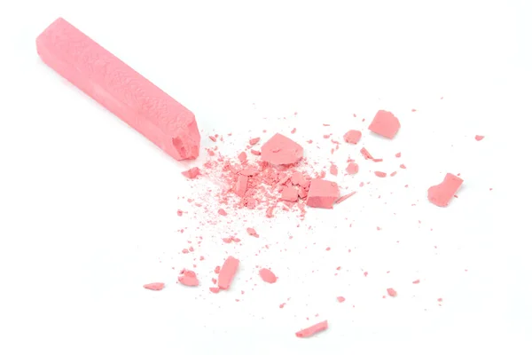 Crumbled roze krijt — Stockfoto