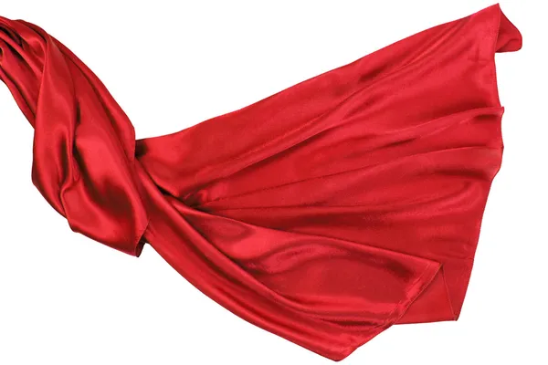 Czerwony falujący tkaniny jedwabne — Zdjęcie stockowe