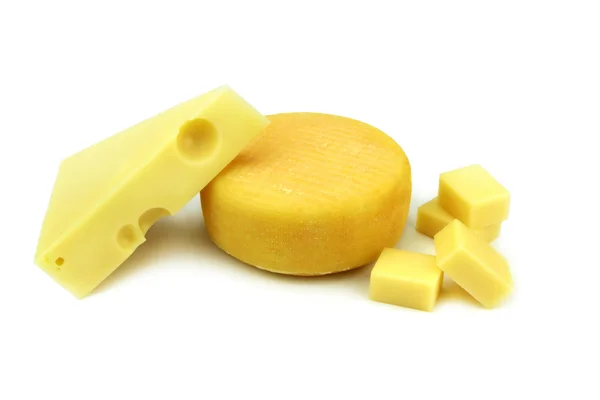 Queijo emmental e kashar — Fotografia de Stock