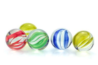 Colorful glass marbles clipart