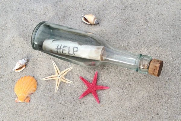 Message in a glass bottle