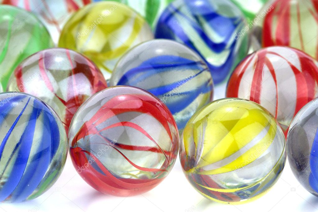 Colorful glass marbles