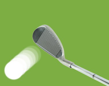 Golf Kulübü ve eylem ile Top