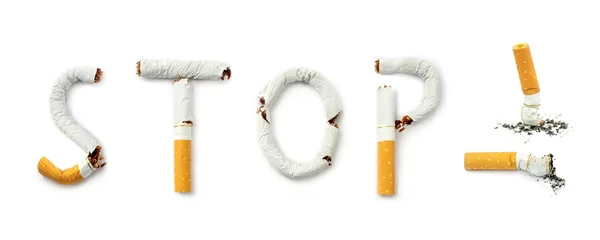 Stop smoking isolated  on white background — Stock Photo, Image