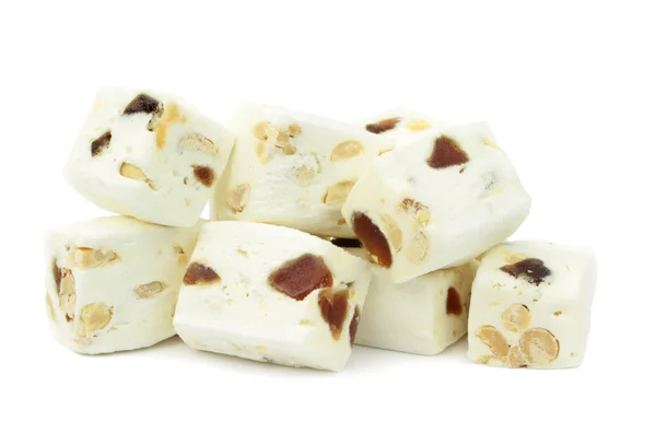 Torrone morbido con arachidi e frutta — Foto Stock