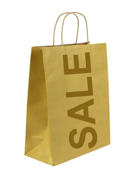 Nákupní taška s textem prodej — Stock fotografie