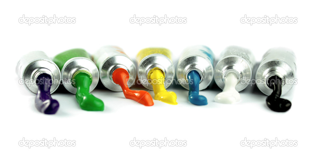 Color paint tubes