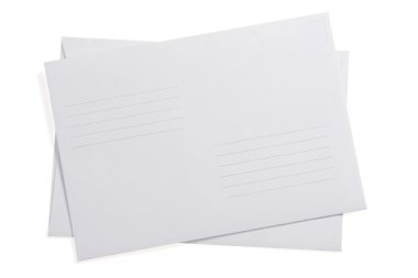 Zarfın üzerinde beyaz izole