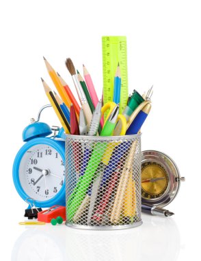 geri okul kavramı üzerinde beyaz izole