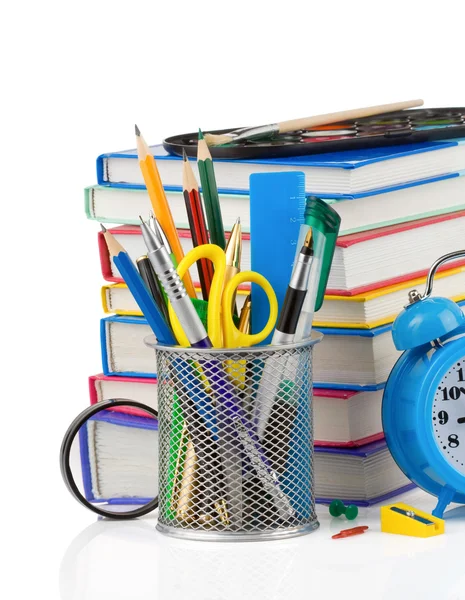 Concepto de regreso a la escuela aislado en blanco — Foto de Stock