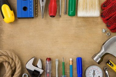 araçları ve aletleri üzerinde ahşap