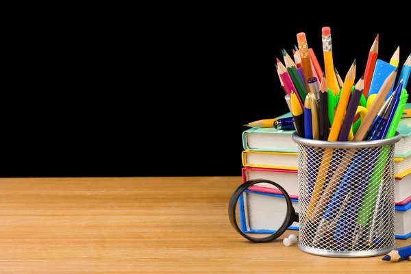 geri okul ve yığın kitap