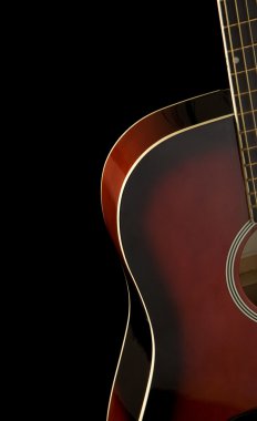 siyah klasik gitar islolated