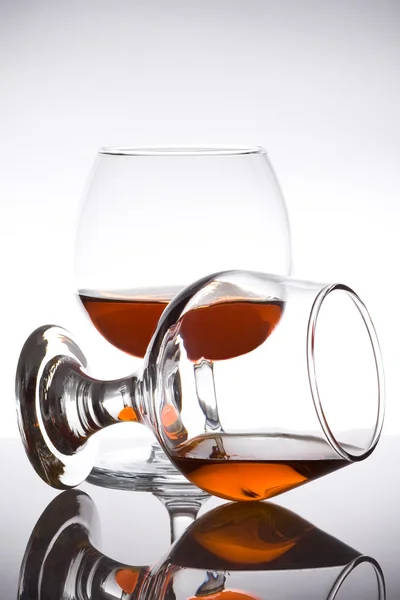 Pair of glass brandy — Stock Photo, Image