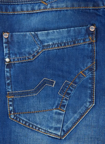 Jeans bleu texture de poche — Photo
