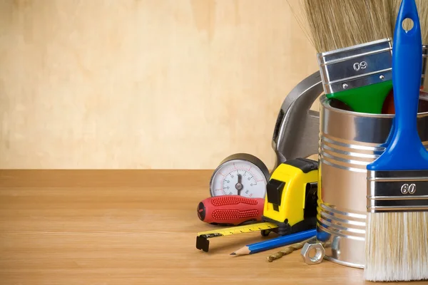 Set of construction tools and instruments — Stock Photo, Image