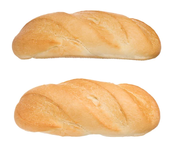 Pão francês isolado em branco — Fotografia de Stock