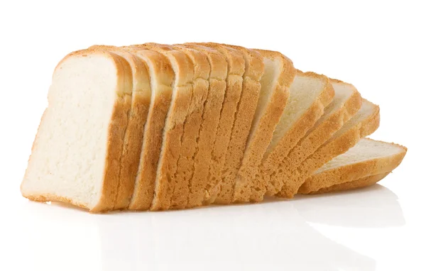 Sliced bread isolated on white — Stock Photo, Image