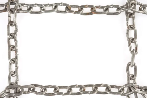 Metal chain isolated on white — Stock Photo, Image