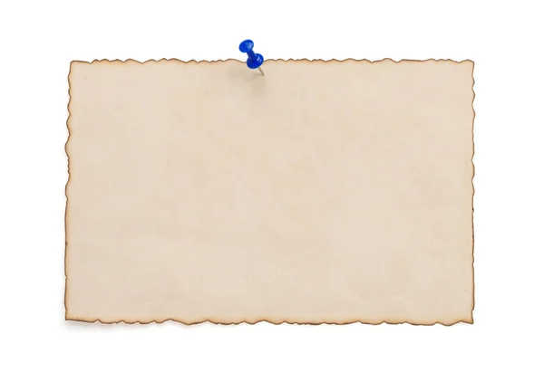 Ročník pergamen papíru na bílém pozadí — Stock fotografie