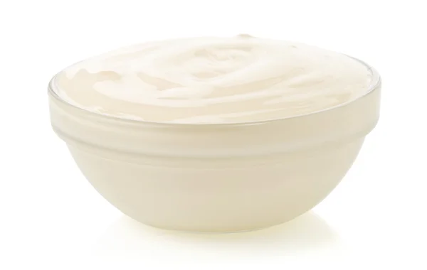 Mayonnaise Sauce isoliert auf weiß — Stockfoto