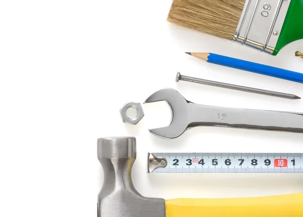 Kit of construction tools and instruments — Stock Photo, Image