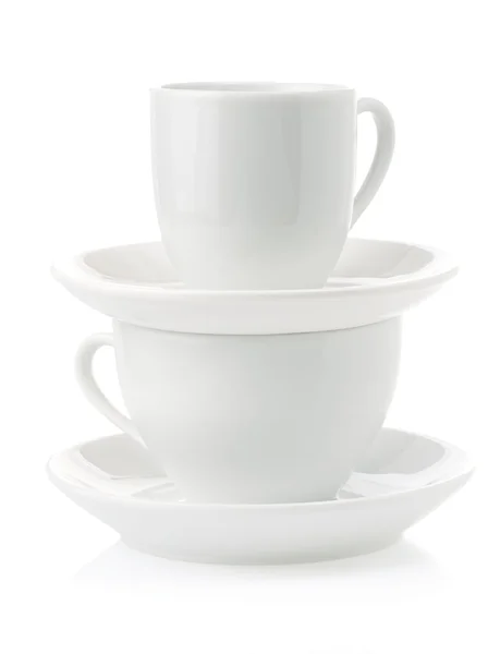 Clean cups and saucer — Stock Photo, Image