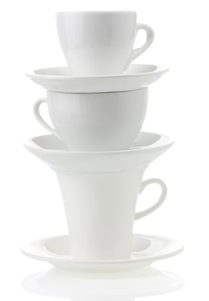 Clean cups and saucer — Stock Photo, Image