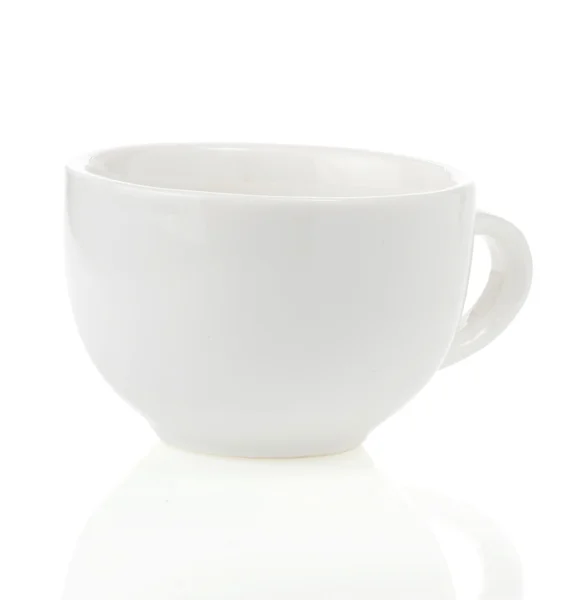 Empty ceramic cup on white — Stock Photo, Image