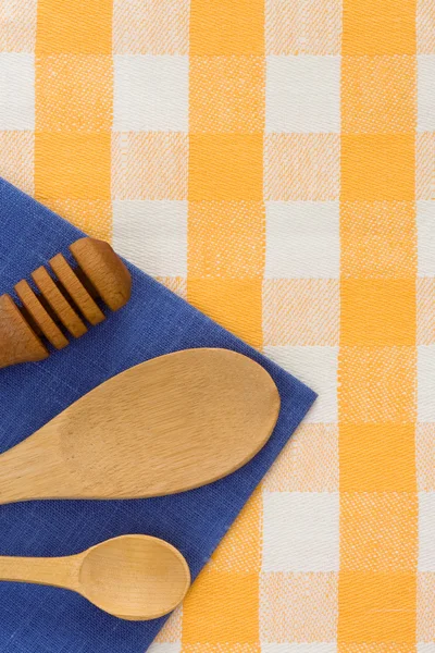 Drewniane naczynia na serwetki — Zdjęcie stockowe