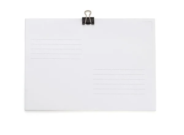Бумажный конверт на белом — стоковое фото