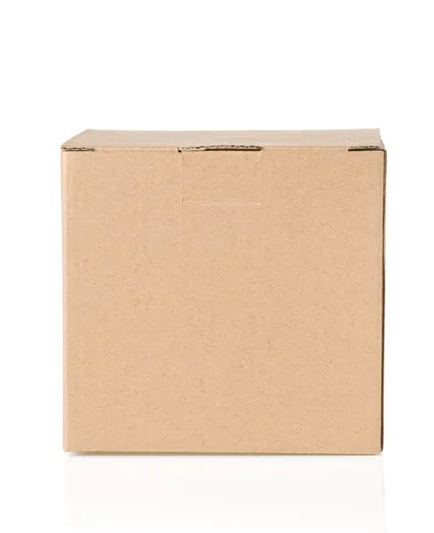 Cardboard box isolated on white — Stock Photo, Image