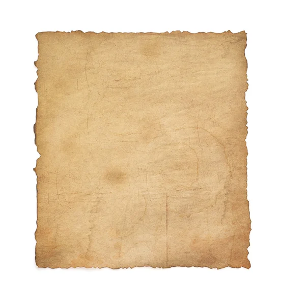 Paper vintage parchment on white — Stock Photo, Image