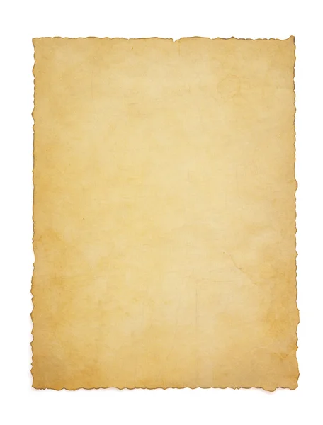 Paper vintage parchment on white — Stock Photo, Image