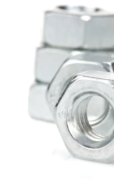 Metal nuts tool on white — Stock Photo, Image