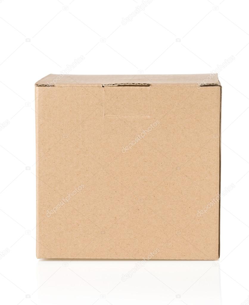 cardboard box isolated on white