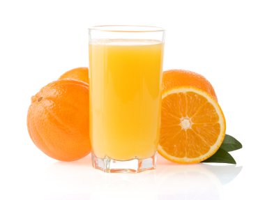 Bardakta portakal suyu