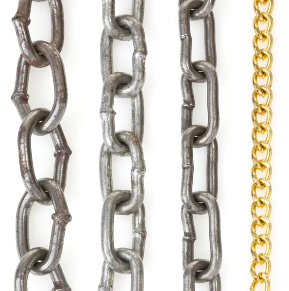 Metal chain on white — Stock Photo, Image