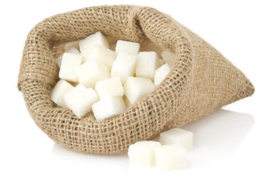 beyaz izole kesme şeker