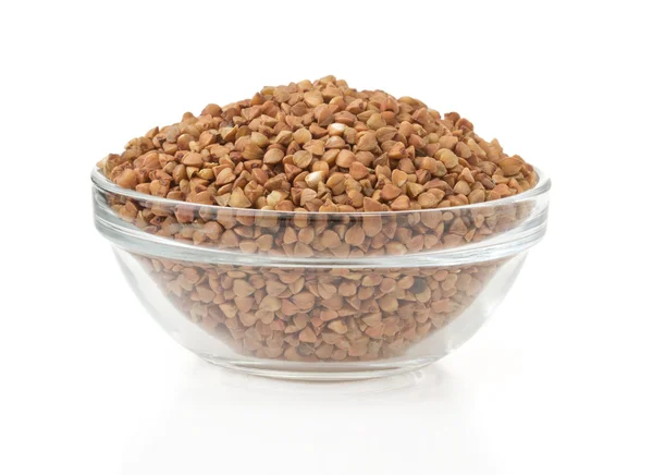 Buckwheat on white background — Stock Photo, Image