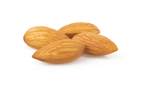 Almond nut on white — Stock Photo, Image