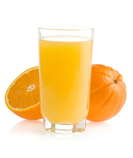 Orange juice and fruit — Stock Photo, Image