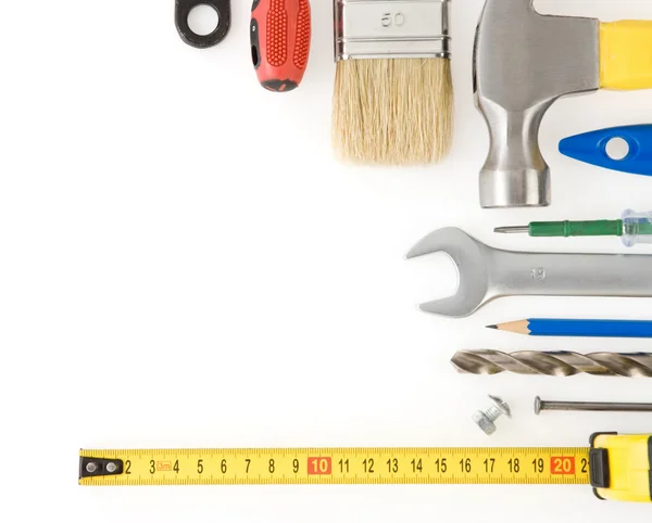 Kit of construction tools and instruments — Stock Photo, Image