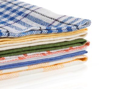 Masa peçete üzerinde beyaz izole