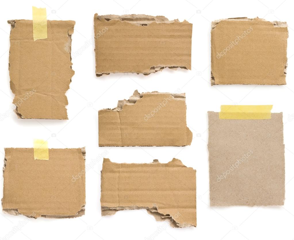 Cardboard pieces on white Stock Photo by ©seregam 21451951