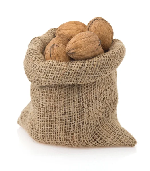 Vlašské ořechy v sáčku — Stock fotografie