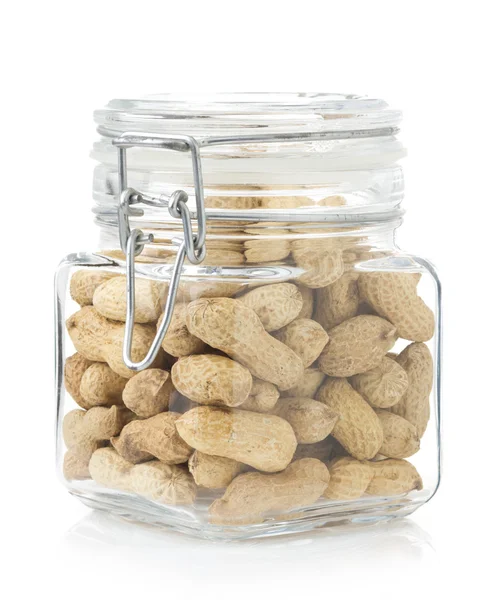 Nuts peanuts on white background — Stock Photo, Image